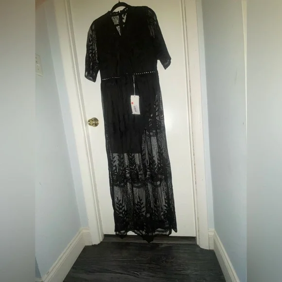 FOR MI | Women/Junior Large | Black | Lace | Boho | Casual | Portraits | NWT - Picture 1 of 16